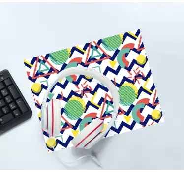 Tapis de souris motif formes géométriques vibrantes - TenStickers