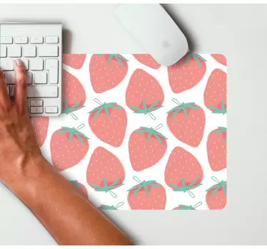 Tapis de souris motif fraises - TenStickers