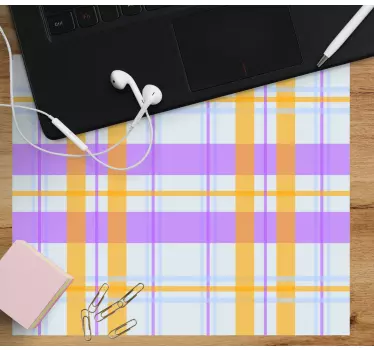 Tapis de souris motif géométrie écossaise vibrante - TenStickers