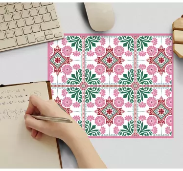 Tapis de souris motif géométrique floral - TenStickers