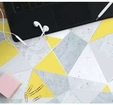 Tapis de souris motif géométrique jaune - TenStickers