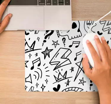 Tapis de souris motif icônes musicales stylisées - TenStickers