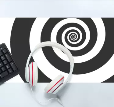 Tapis de souris motif illusion d'optique spirale - TenStickers