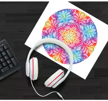 Tapis de souris motif imprimé botanique vibrant - TenStickers