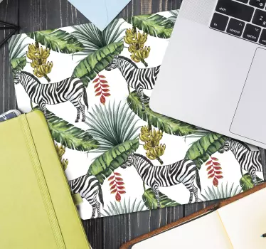 Tapis de souris motif imprimé feuille de zèbre - TenStickers