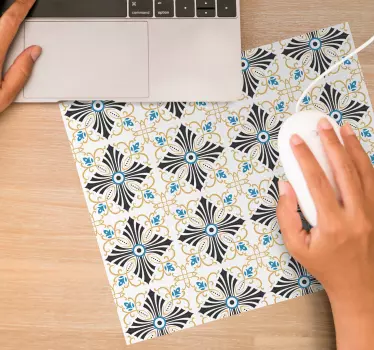 Tapis de souris motif inspiration botanique élégante - TenStickers