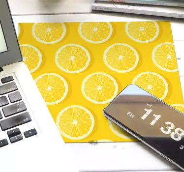 Tapis de souris motif Élément de tranche de citron - TenStickers