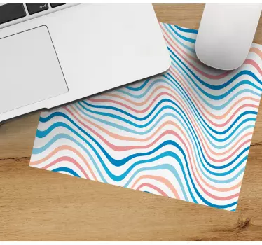 Tapis de souris motif lignes colorées ondulées - TenStickers