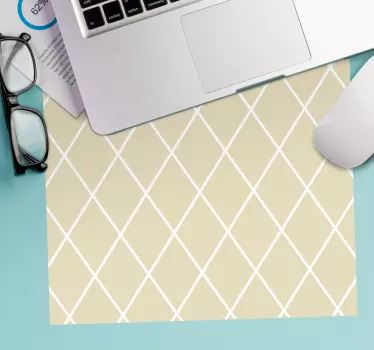 Tapis de souris motif lignes géométriques blanches - TenStickers