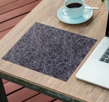 Tapis de souris motif lignes ondulées élégantes - TenStickers