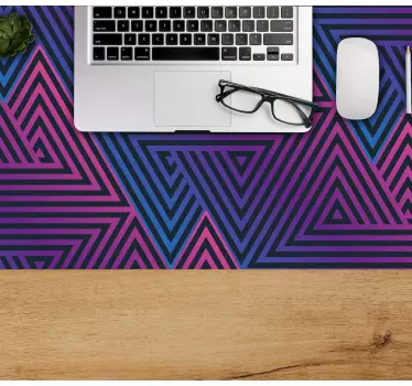 Tapis de souris motif lignes triangulaires vibrantes - TenStickers