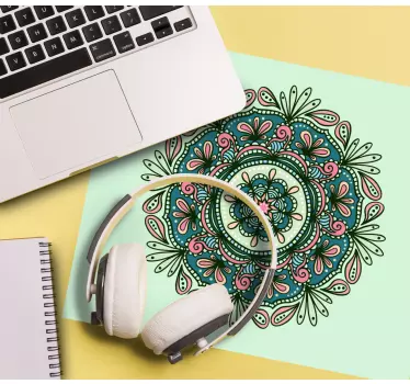 Tapis de souris motif mandala floral complexe - TenStickers