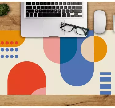 Tapis de souris motif mélange de couleurs géométriques - TenStickers
