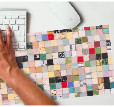 Tapis de souris motif mosaïque carrée colorée - TenStickers