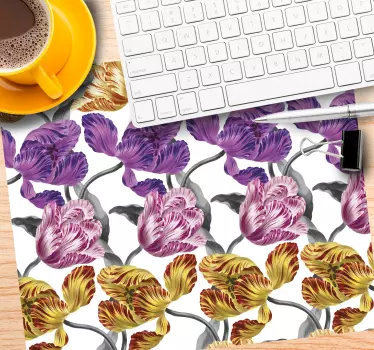 Tapis de souris motif motif floral vibrant - TenStickers