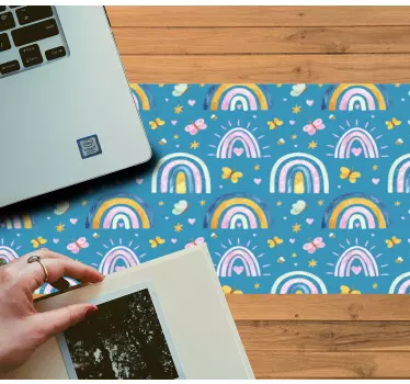 Tapis de souris motif motifs arc-en-ciel colorés - TenStickers