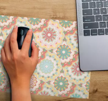 Tapis de souris motif motifs floraux colorés - TenStickers