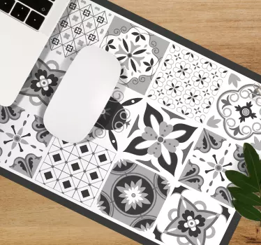 Tapis de souris motif motifs floraux géométriques - TenStickers