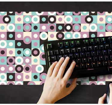 Tapis de souris motif motifs géométriques colorés - TenStickers