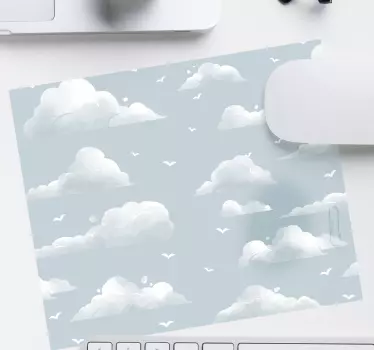 Tapis de souris motif nuages moelleux - TenStickers