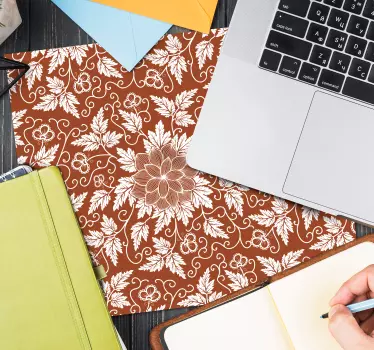 Tapis de souris motif paisley floral - TenStickers