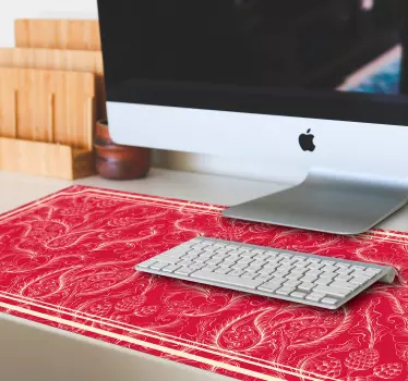 XXL Tapis de souris motif paisley rouge - TenStickers