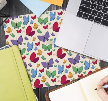 Tapis de souris motif papillons colorés - TenStickers