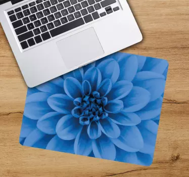 Tapis de souris motif pétales bleus floraux - TenStickers