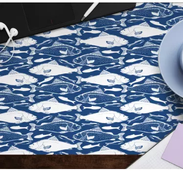 Tapis de souris motif poisson textile - TenStickers