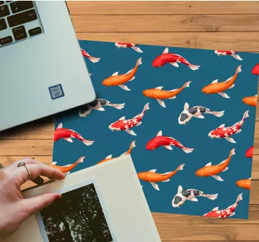 Tapis de souris motif poissons koi colorés - TenStickers