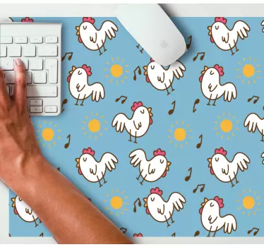 Tapis de souris motif poules joyeuses - TenStickers