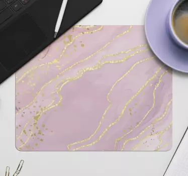 Tapis de souris motif quartz rose sophistiqué - TenStickers