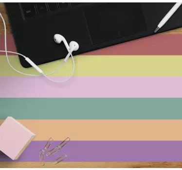Tapis de souris motif rayures horizontales colorées - TenStickers