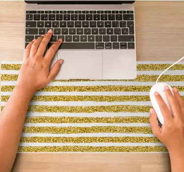 Tapis de souris motif rayures pailletées - TenStickers