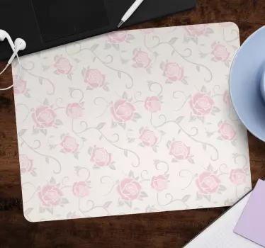 Tapis de souris motif roses roses florales - TenStickers