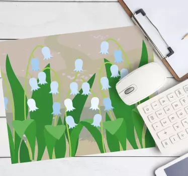 Tapis de souris motif scène de feuillage floral - TenStickers