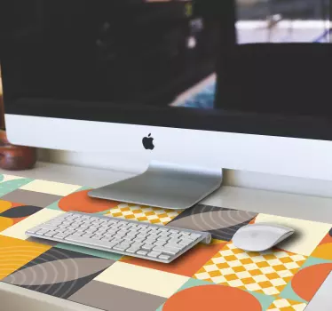 Tapis de souris motif segments de couleur géométriques - TenStickers