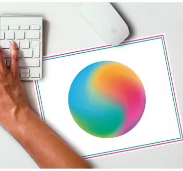 Tapis de souris motif sphère dégradé coloré - TenStickers