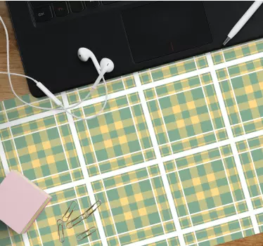 Tapis de souris motif style carreaux écossais - TenStickers