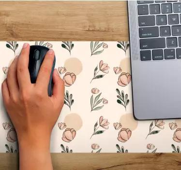 Tapis de souris motif surface texturée florale - TenStickers