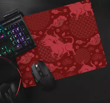 Tapis de souris motif taureau amusant - TenStickers