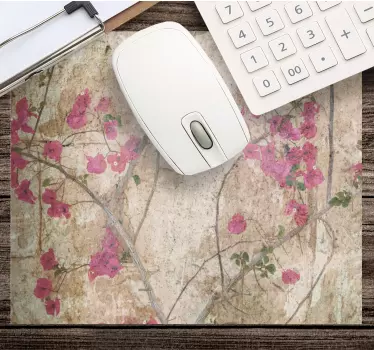 Tapis de souris motif texture florale en fleurs - TenStickers