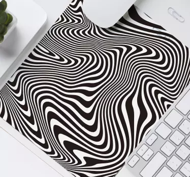 Tapis de souris motif texture rayée déformée - TenStickers