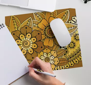 Tapis de souris motif tourbillon floral - TenStickers