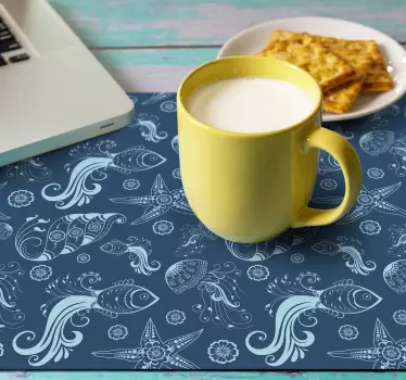 Tapis de souris motif tourbillon marine - TenStickers