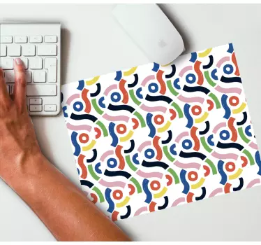 Tapis de souris motif tourbillons abstraits colorés - TenStickers