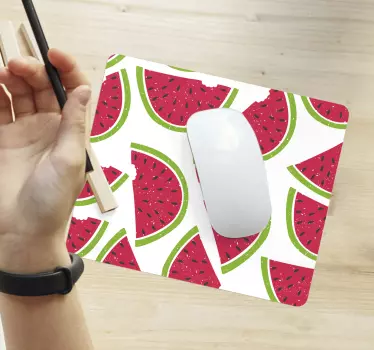 Tapis de souris motif tranche de pastèque rafraîchissante - TenStickers