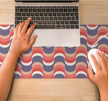 Tapis de souris motif vague coloré - TenStickers