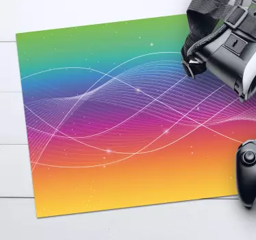 Tapis de souris motif vague colorée - TenStickers