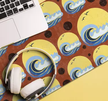 Tapis de souris motif vagues audacieuses - TenStickers